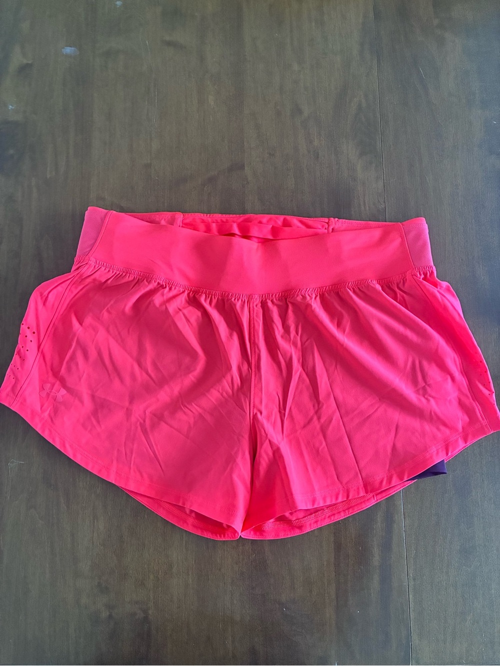 UNDER ARMOUR Women's UA RUN Speedpocket 3" Running Shorts NWT Size: XL Pink